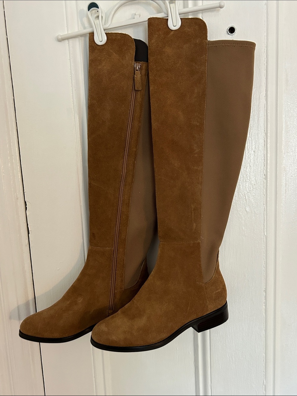 Cole Haan Tall Suede Over-the-Knee Boots in Caramel Brown
